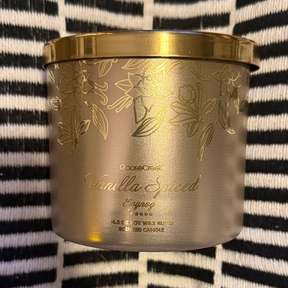 Goose Creek Vanilla Spiced Eggnog 14.5 oz 3 Wick Candle NWT